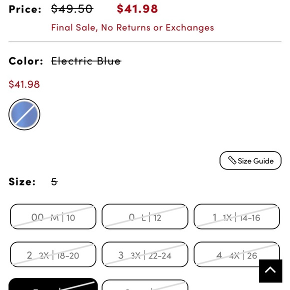 NWT $50 TORRID Peplum Crepe Zip Front Sleeveless Top 2X 3X 22-24 ELECTRIC BLUE - Picture 9 of 9